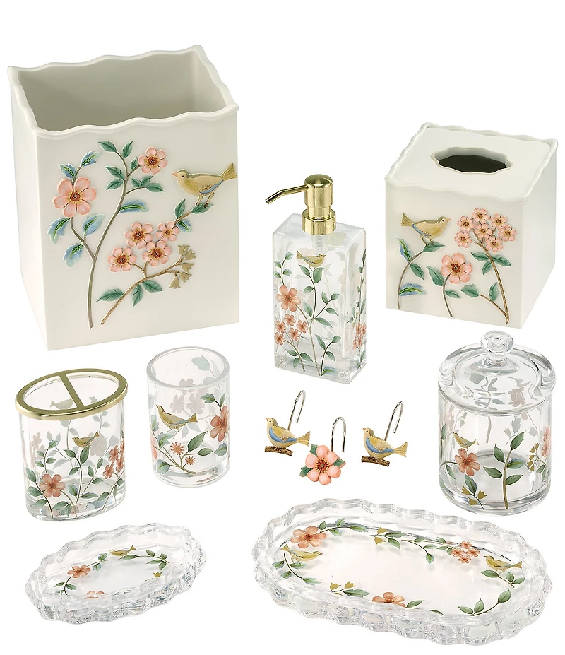 Avanti Linens Pretty Birds Collection Covered Jar