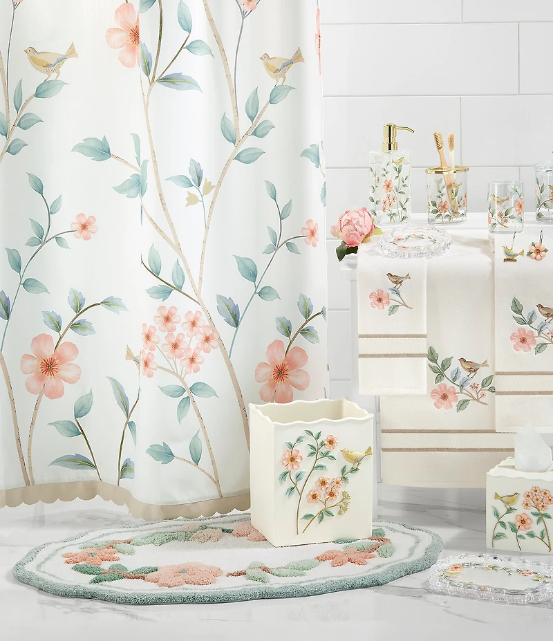 Avanti Linens Pretty Birds Collection Decorative Bathroom Rug
