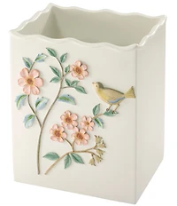Avanti Linens Pretty Birds Collection Decorative Wastebasket