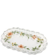 Avanti Linens Pretty Birds Scalloped Tray