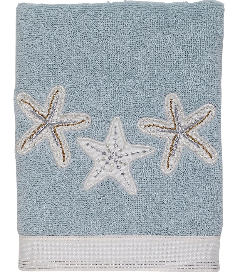Avanti Linens Sequin Shells Embroidered Bath Towels
