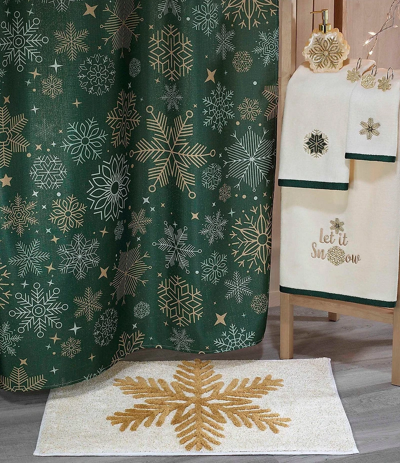 Avanti Linens Snowflakes Decorative Holiday Bath Rug