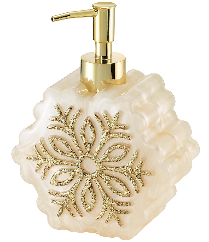 Avanti Linens Snowflakes Decorative Holiday Lotion/ Soap/ Sanitizer Dispenser
