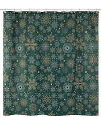 Avanti Linens Snowflakes Decorative Shower Curtain