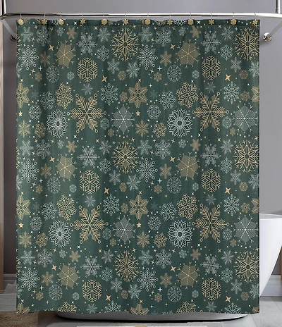 Avanti Linens Snowflakes Decorative Shower Curtain