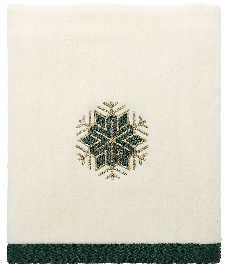 Avanti Linens Snowflakes Embroidered Decorative Bath Towel Set
