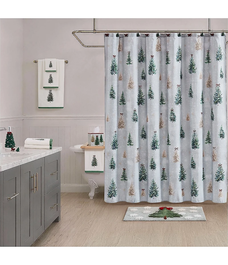 Avanti Linens Snowy Pines Decorative Holiday Bath Rug