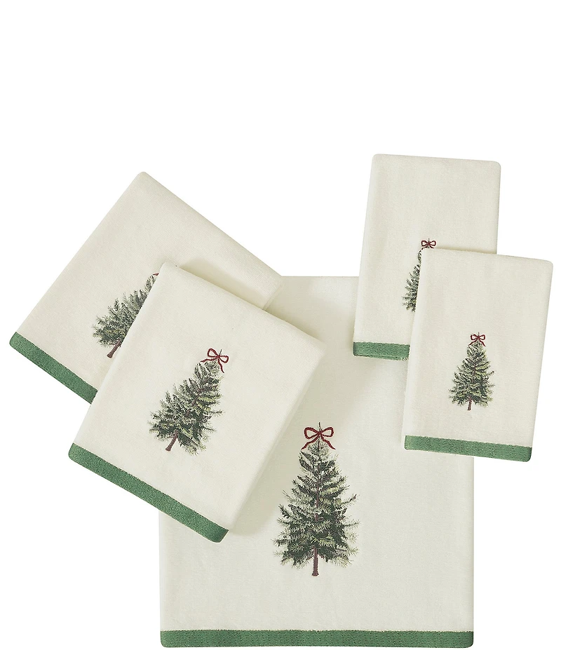Avanti Linens Snowy Pines Embroidered Bath Towels