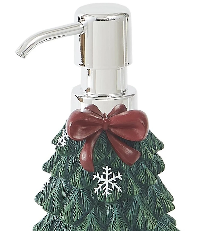 Avanti Linens Snowy Pines Lotion/ Soap/ Sanitizer Dispenser Figural Christmas Tree