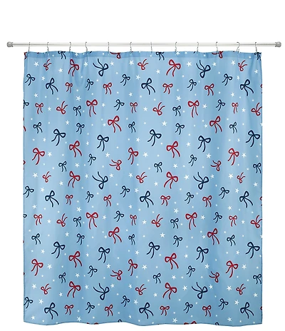 Avanti Linens Sweet America Collection Star & Bow Shower Curtain