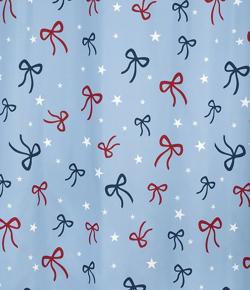 Avanti Linens Sweet America Collection Star & Bow Shower Curtain