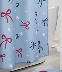Avanti Linens Sweet America Collection Star & Bow Shower Curtain