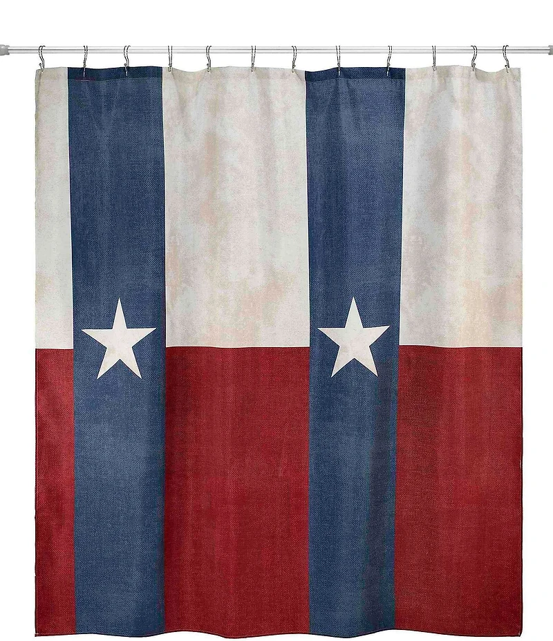 Avanti Linens Texas Flag Decorative Shower Curtain