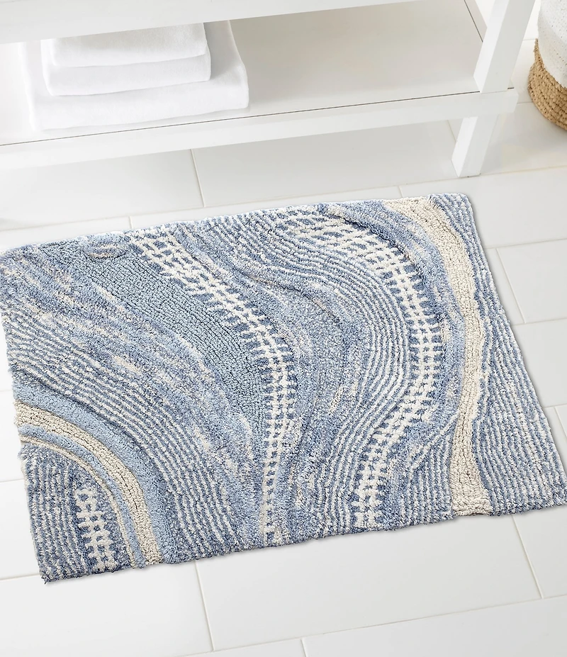 Avanti Linens Wave Blue Bath Rug