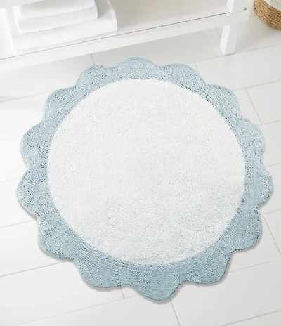 Avanti Linens x Nicole Miller Camille Scalloped Border Bath Rug