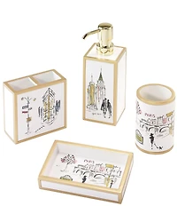 Avanti Linens x Nicole Miller City Girl 4-Piece Bath Accessory Set
