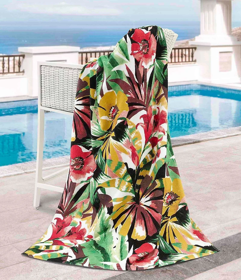Avanti Linens x Nicole Miller Aria Floral Beach Towel