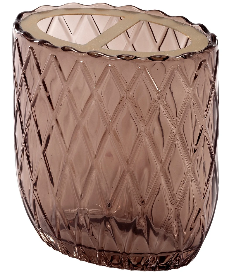 Avanti Linens x Nicole Miller Bijou Embossed Diamond Trellis 4-Piece Bath Accessory Set