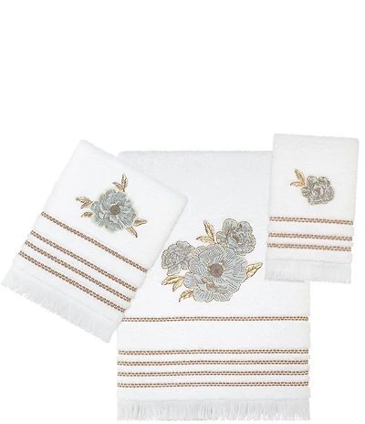 Avanti Linens x Nicole Miller Camille 3-Piece Decorative Embellished Bath Towel Set