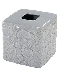 Avanti Linens x Nicole Miller Camille Dimensional Floral Design Tissue Box Cover
