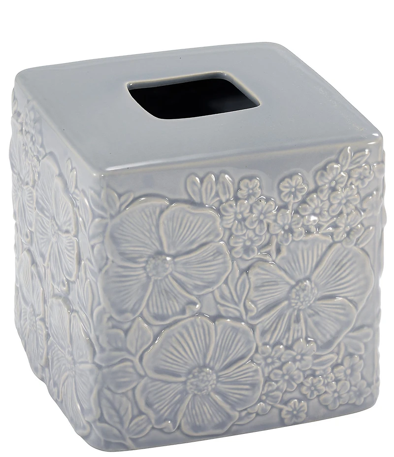 Avanti Linens x Nicole Miller Camille Dimensional Floral Design Tissue Box Cover