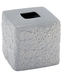 Avanti Linens x Nicole Miller Camille Dimensional Floral Design Tissue Box Cover
