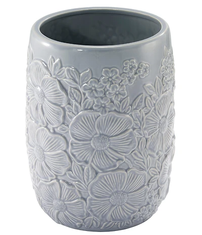 Avanti Linens x Nicole Miller Camille Dimensional Floral Design Wastebasket
