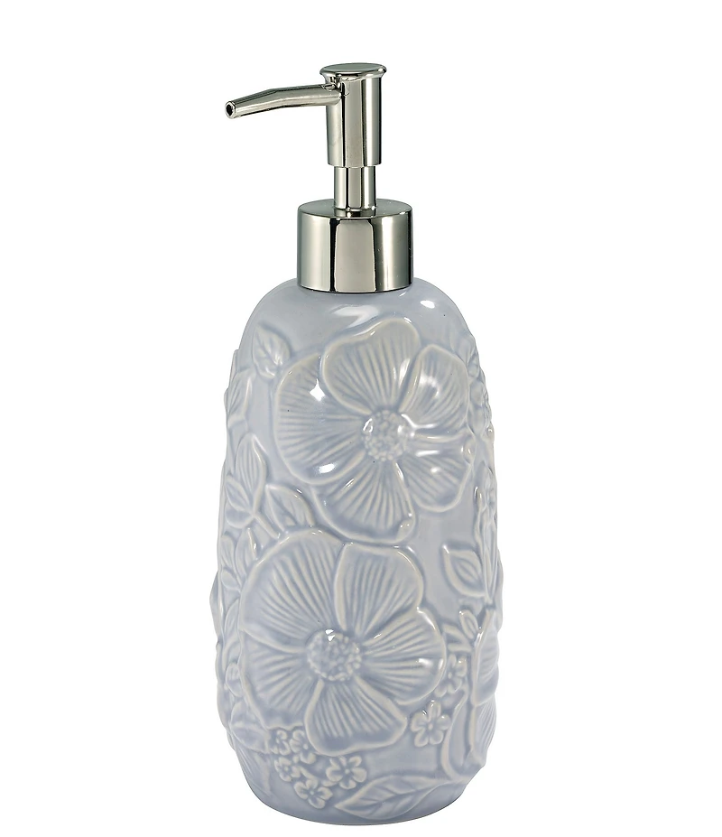 Avanti Linens x Nicole Miller Camille Floral Toothbrush Holder & Lotion Dispenser Set
