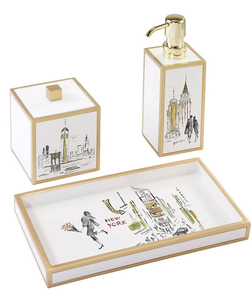 Avanti Linens x Nicole Miller City Girl 3-Piece Vanity Set