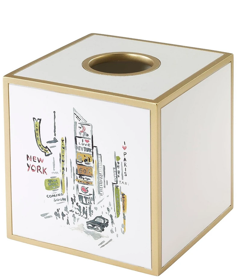 Avanti Linens x Nicole Miller City Girl Tissue Box Cover