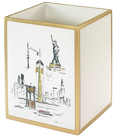 Avanti Linens x Nicole Miller City Girl Wastebasket