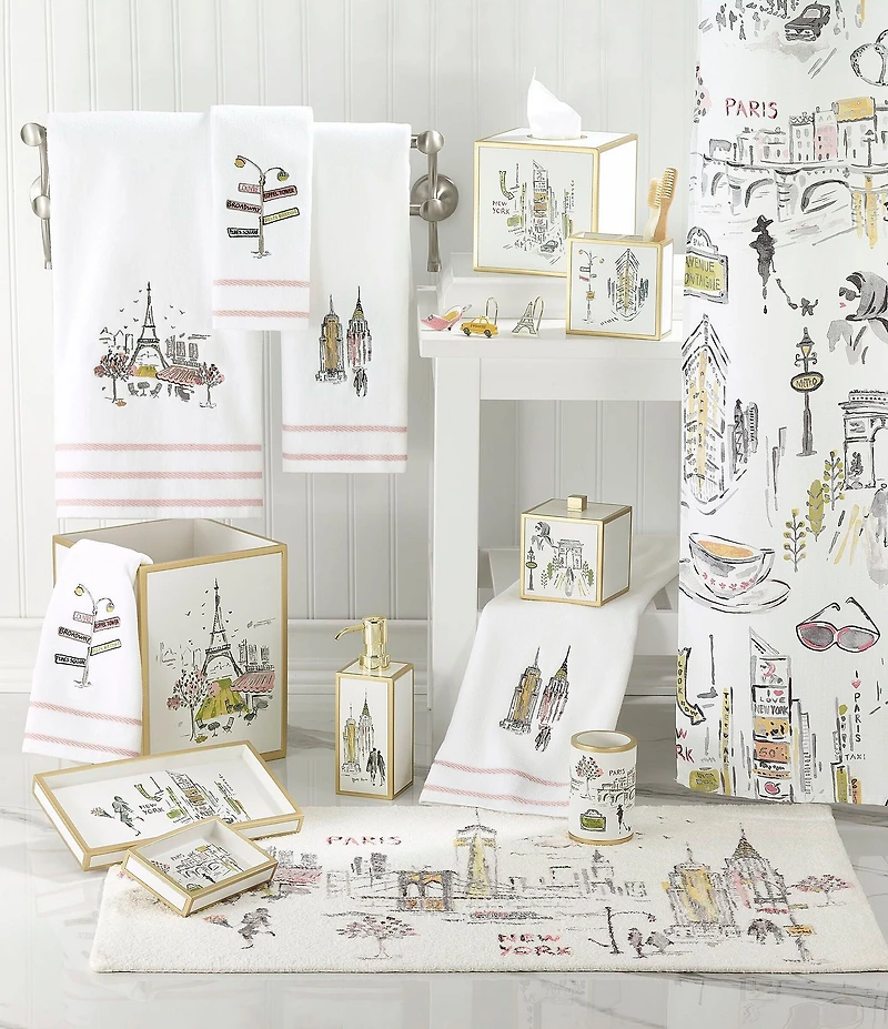 Avanti Linens x Nicole Miller City Girl Wastebasket