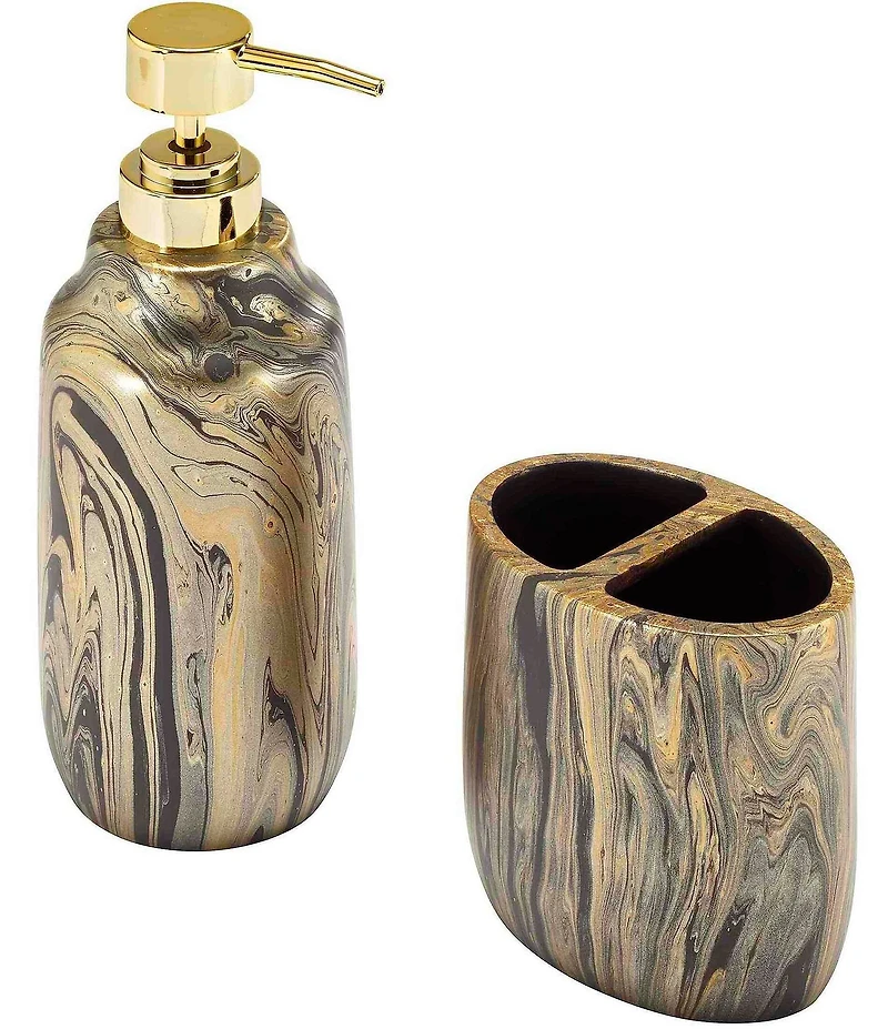 Avanti Linens x Nicole Miller Harper 2-Piece Bath Accessory Set