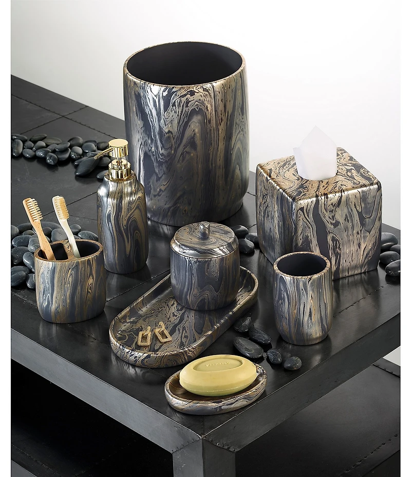Avanti Linens x Nicole Miller Harper Wastebasket