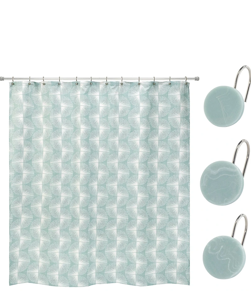 Avanti Linens x Nicole Miller Kendall Shower Curtain & Hooks Set