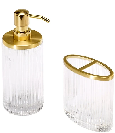 Avanti Linens x Nicole Miller Louise Collection 2-Piece Bath Accessory Set