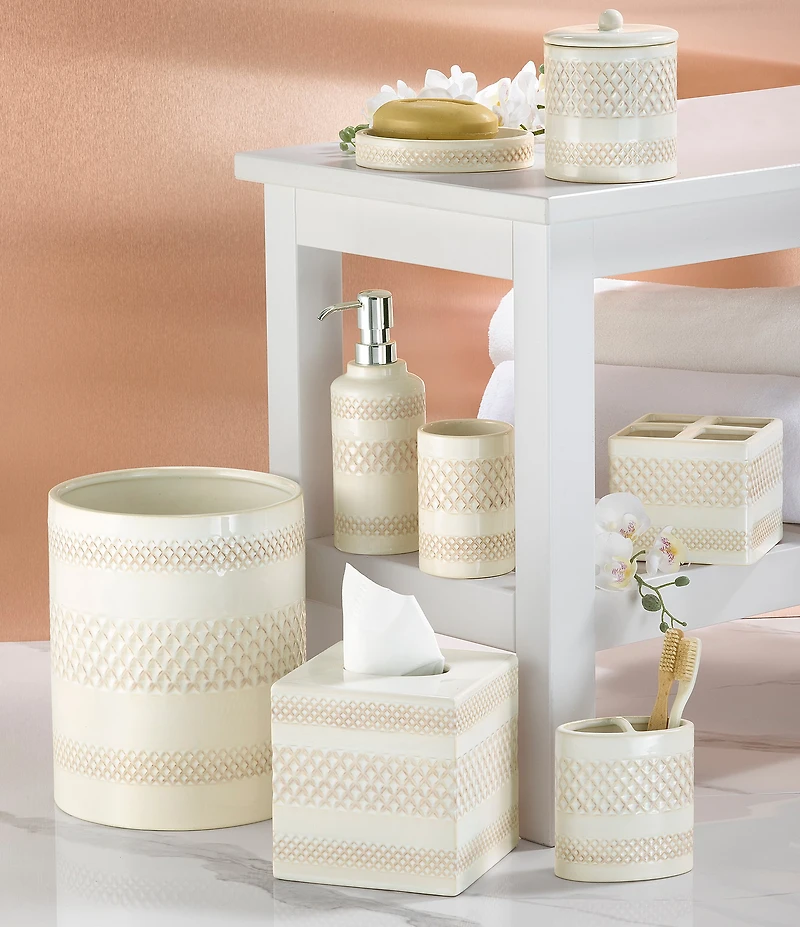 Avanti Linens x Nicole Miller Lyra Ceramic Covered Jar