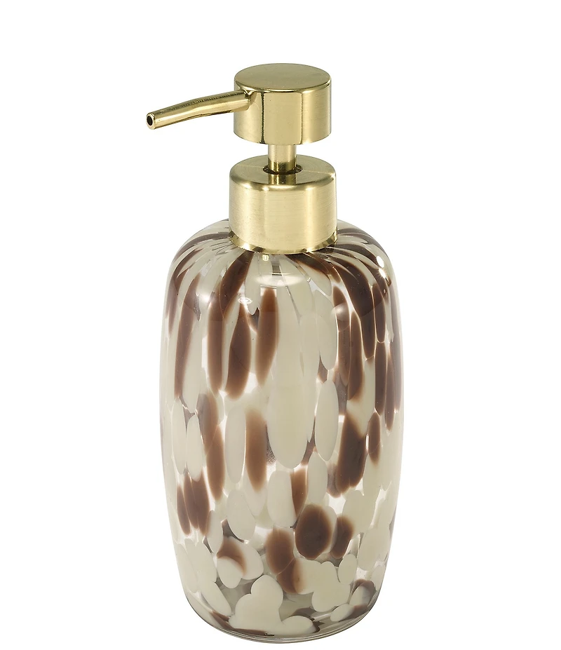 Avanti Linens x Nicole Miller Safari Print Glass 3-Piece Vanity Set