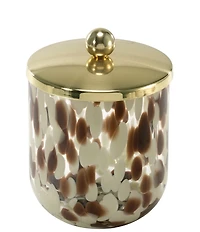 Avanti Linens x Nicole Miller Safari Print Glass 3-Piece Vanity Set