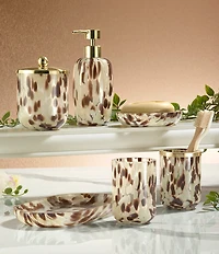 Avanti Linens x Nicole Miller Safari Print Glass 3-Piece Vanity Set
