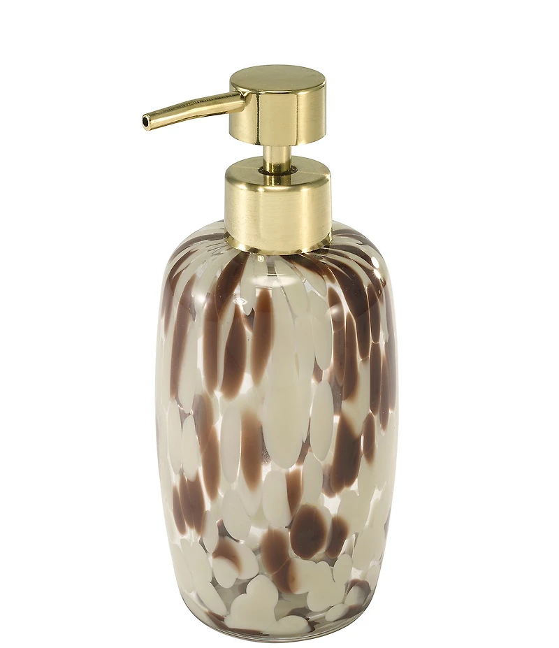 Avanti Linens x Nicole Miller Safari Print Glass 4-Piece Bath Accessory Set