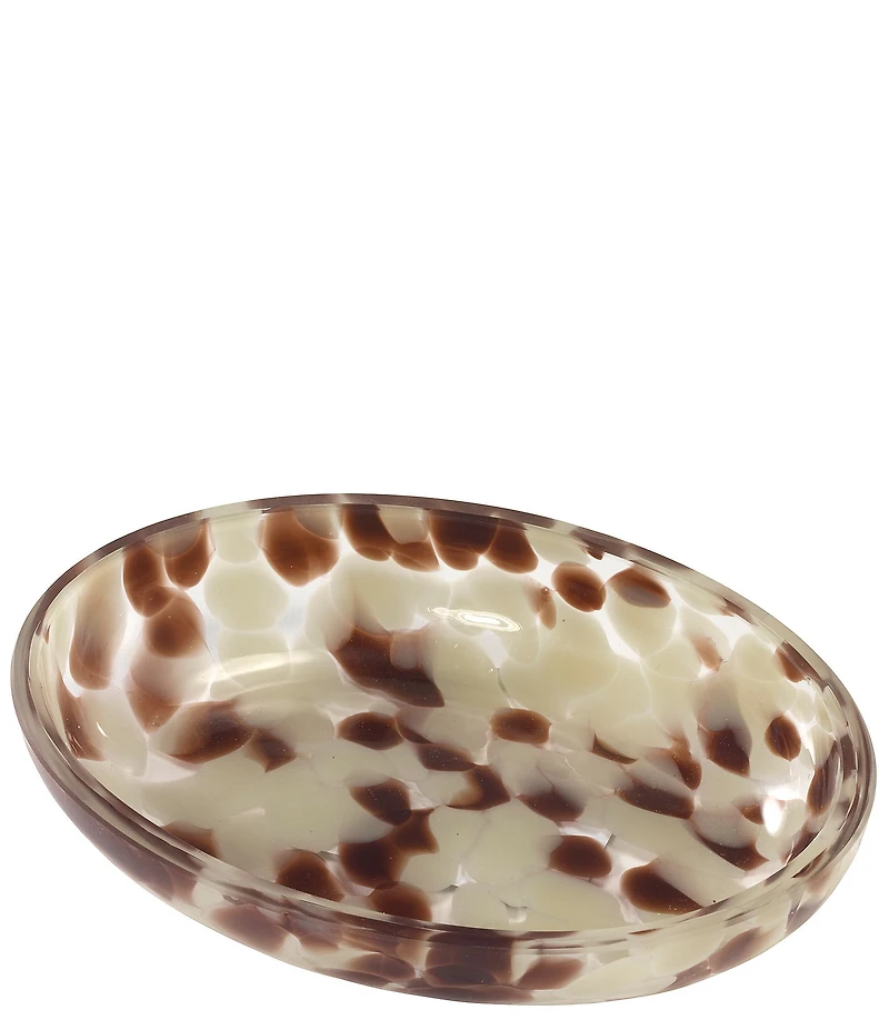 Avanti Linens x Nicole Miller Safari Print Glass 4-Piece Bath Accessory Set