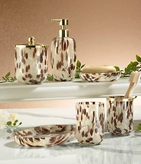 Avanti Linens x Nicole Miller Safari Print Toothbrush Holder & Lotion Dispenser Set