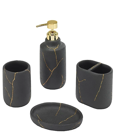 Avanti Linens x Nicole Miller Sydney Collection 4-Piece Bath Accessory Set