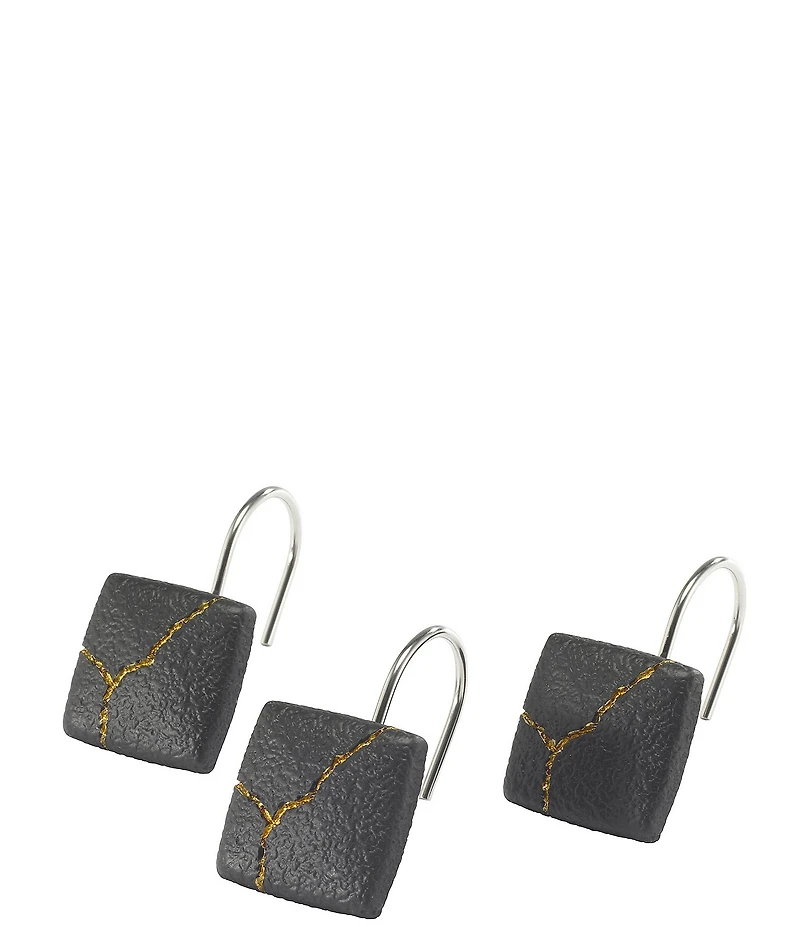 Avanti Linens x Nicole Miller Sydney Shower Curtain & Hooks Set