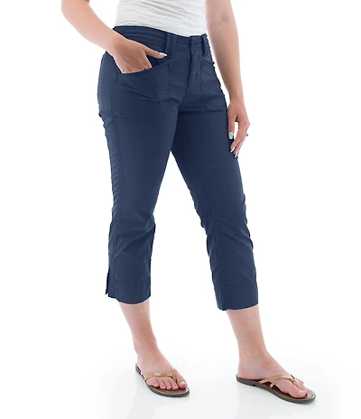 Aventura Arden Capri Side Slit Twill Pants