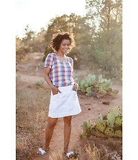 Aventura Arden V2 Organic Cotton Blend Mid Rise A-Line Skort