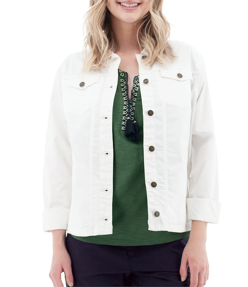 Aventura Arden V2 Point Collar Button Front Woven Twill Jacket