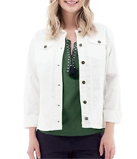 Aventura Arden V2 Point Collar Button Front Woven Twill Jacket