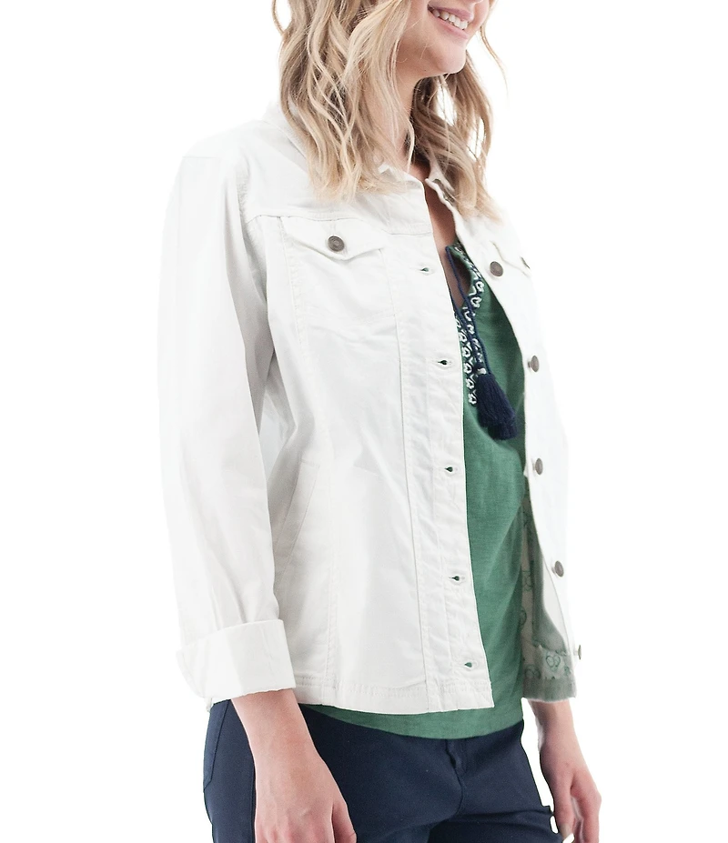 Aventura Arden V2 Point Collar Button Front Woven Twill Jacket